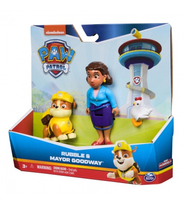 PAW Patrol sindaco Goodway con la figura di Rubble