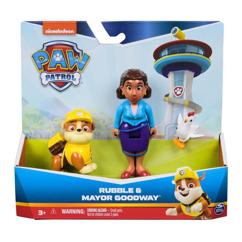 PAW Patrol sindaco Goodway con la figura di Rubble