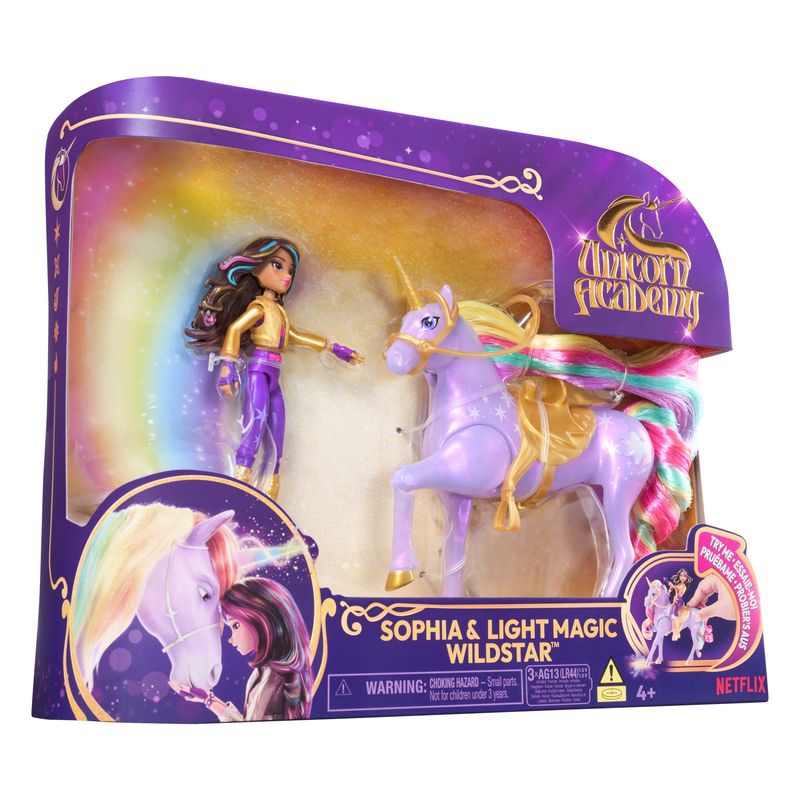 Unicorn Academy unicorno luminoso e figura Sophia & Wildstar 11 cm