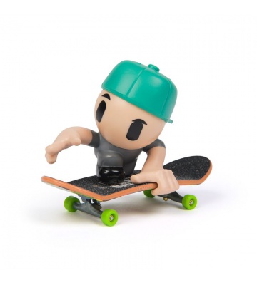 Tech Deck SK8 Crew fingerboard con figura cappellino verde