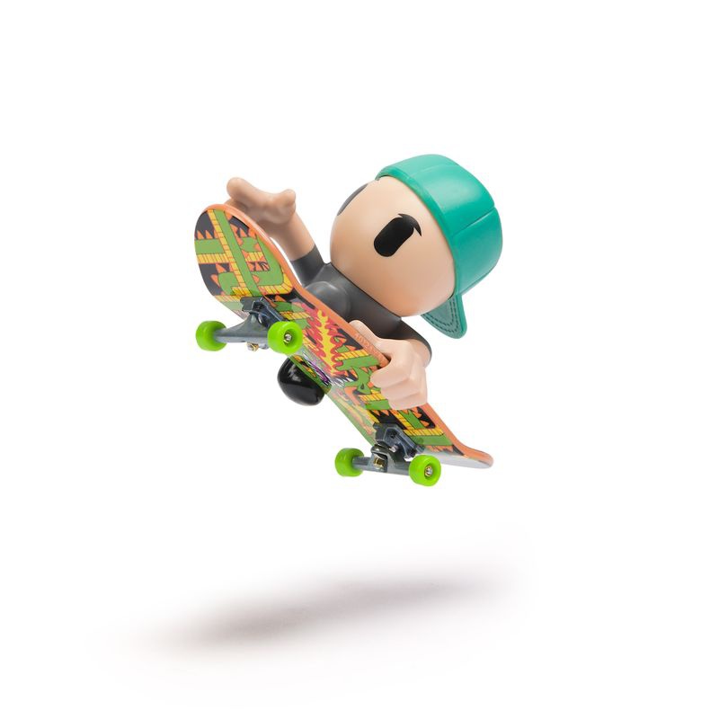 Tech Deck SK8 Crew fingerboard con figura cappellino verde