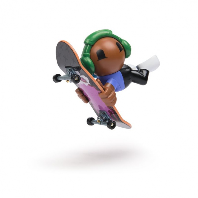 Tech Deck SK8 Crew fingerboard con figura di cuffie verdi