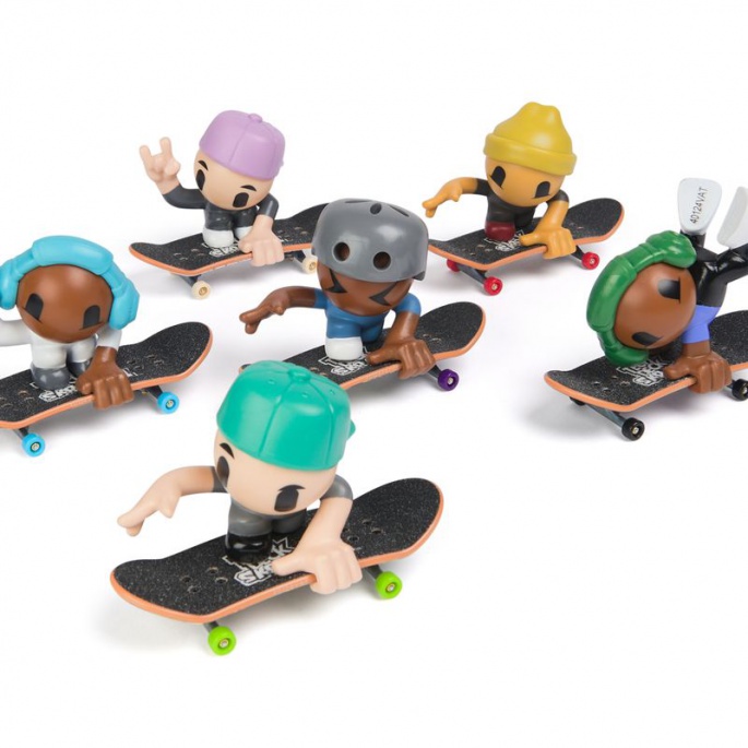 Tech Deck SK8 Crew fingerboard con figura di cuffie verdi