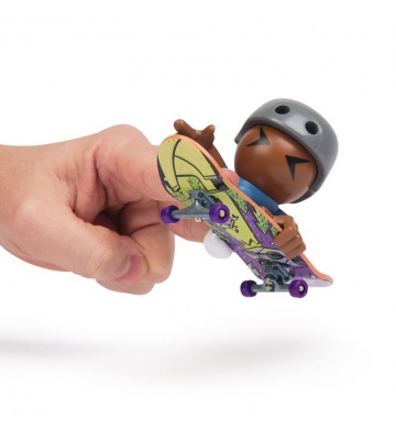 Tech Deck SK8 Crew fingerboard con figura di casco grigio