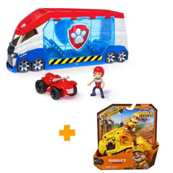 Pacchetto vantaggioso: Grande Patroller con suoni e luci + Rubble & Crew veicolo Rubble