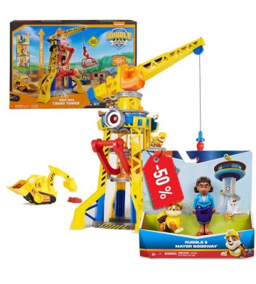 Pacchetto: Rubble & Crew gru interattiva 60 cm + Sindaca Goodway e Rubble a metà prezzo