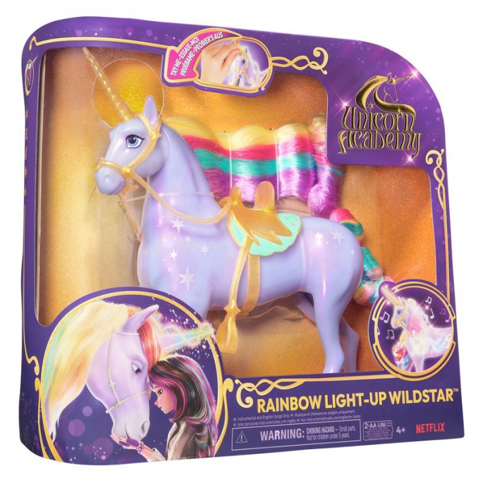 Unicorn Academy unicorno luminoso Wildstar 28 cm + Valentina e Cinder 11 cm per metà prezzo