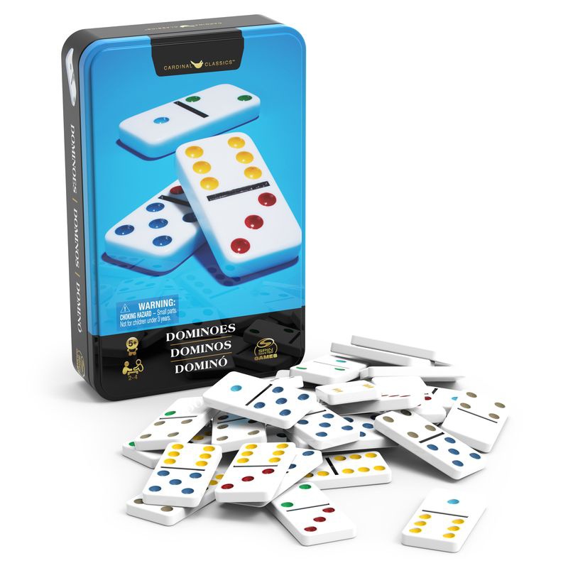 Spin Master Games domino in una scatola di latta