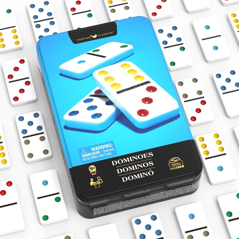 Spin Master Games domino in una scatola di latta