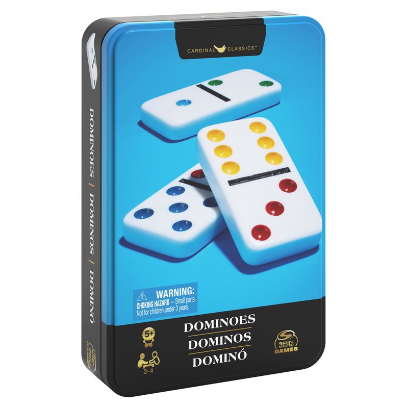 Spin Master Games domino in una scatola di latta