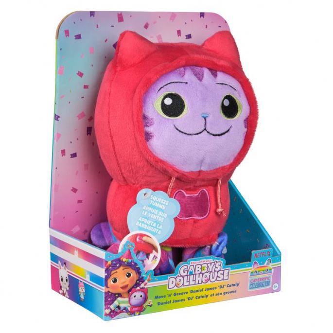 Gabby's Dollhouse DJ Catnip in peluche con funzione