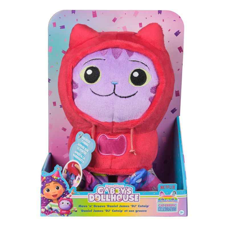 Gabby's Dollhouse DJ Catnip in peluche con funzione