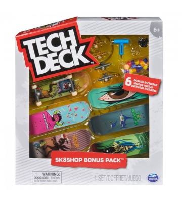 Tech Deck fingerboard 6 pezzi con accessori