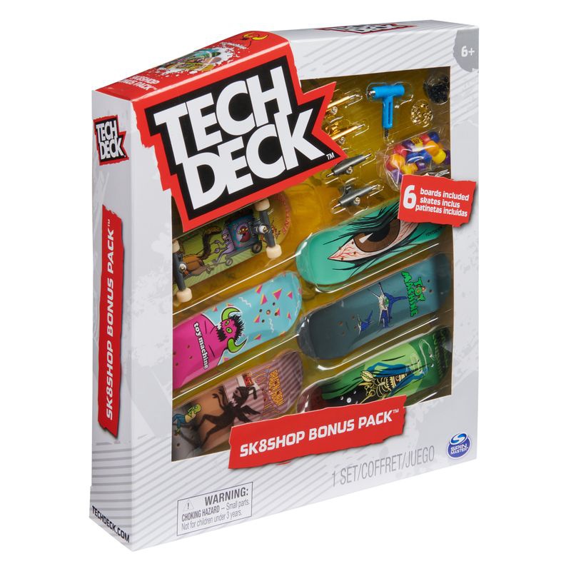 Tech Deck fingerboard 6 pezzi con accessori