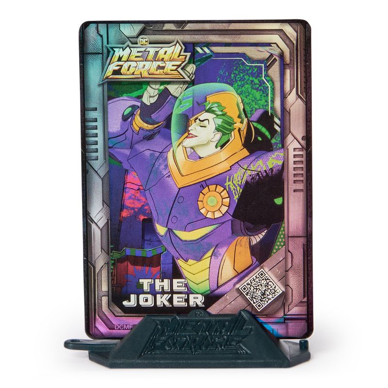Figura di Joker della DC Metal Force con tuta d'azione