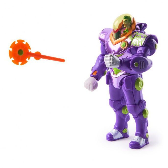 Figura di Joker della DC Metal Force con tuta d'azione