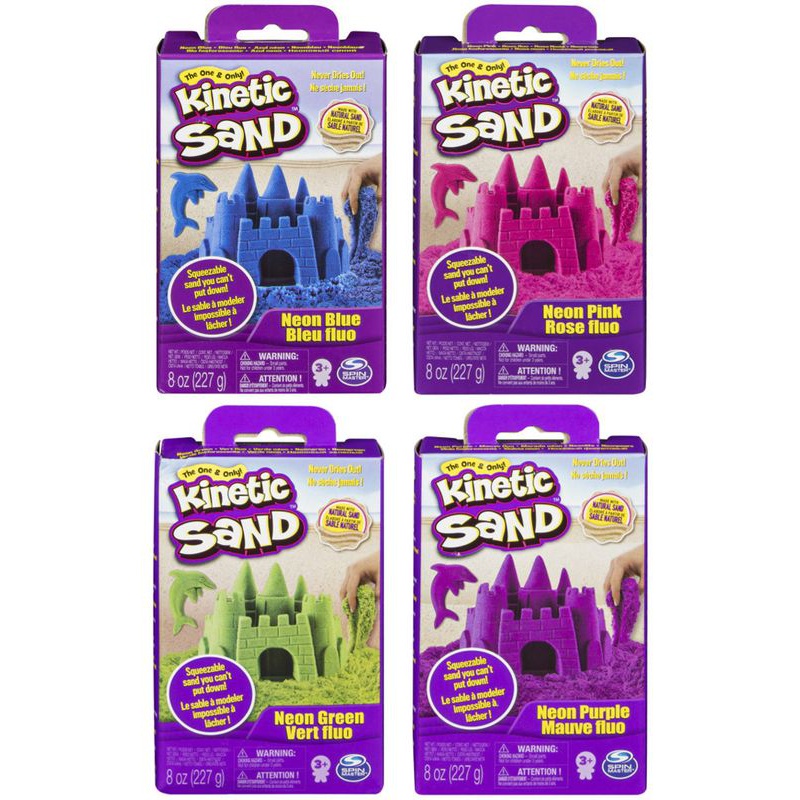 Kinetic Sand sabbia neon blu