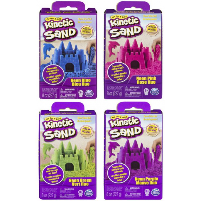 Kinetic Sand sabbia rosa neon
