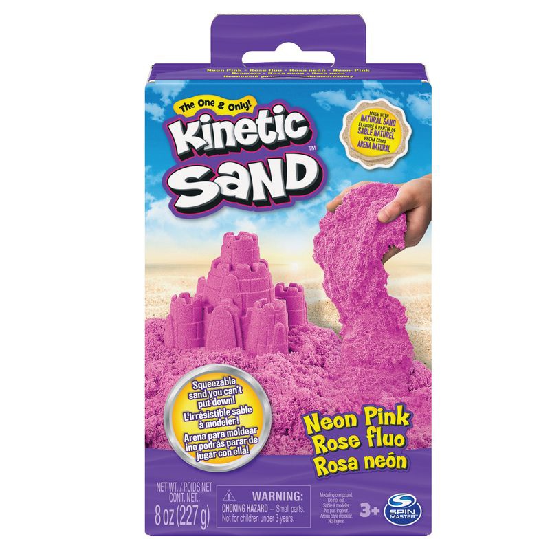 Kinetic Sand sabbia rosa neon