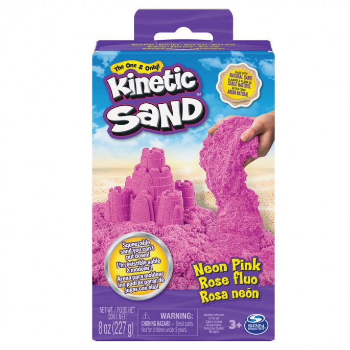 Kinetic Sand sabbia rosa neon