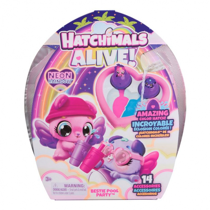 Hatchimals festa in piscina degli animali