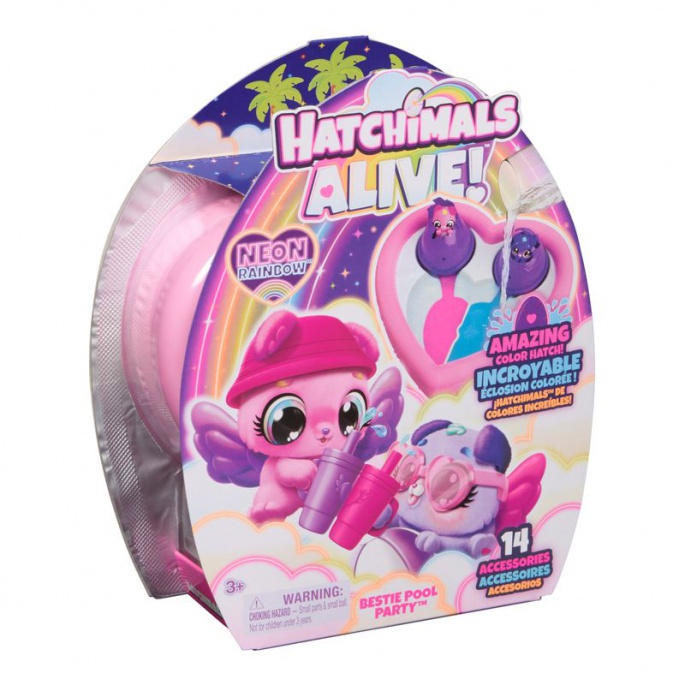 Hatchimals festa in piscina degli animali
