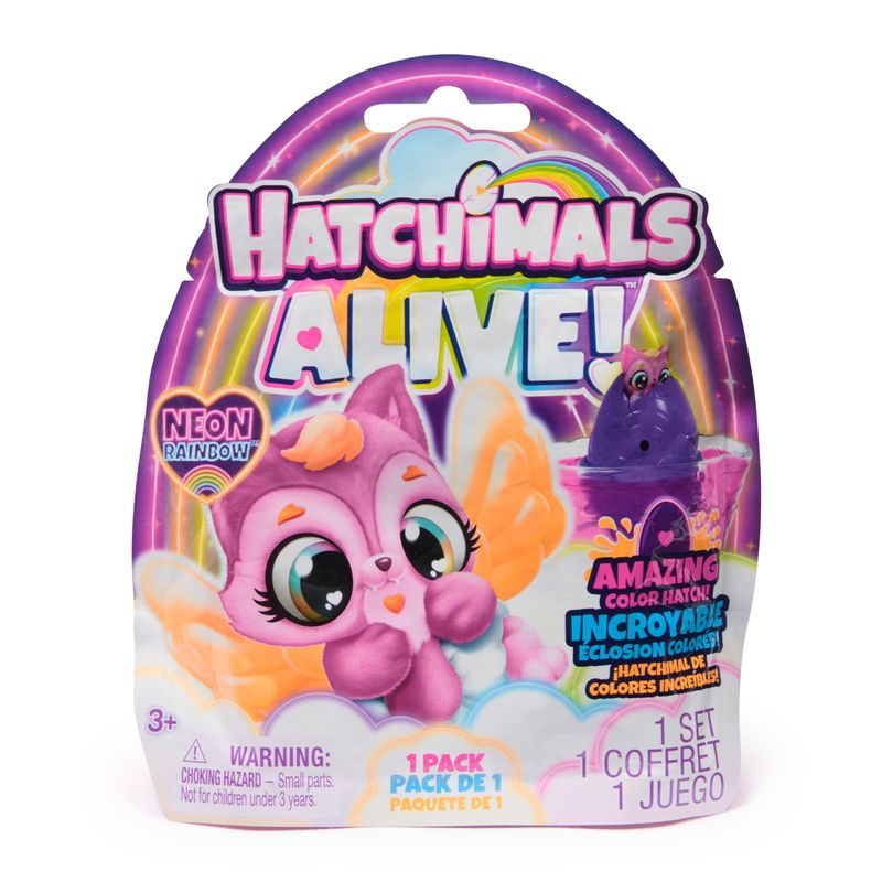 Hatchimals Arcobaleno neon in un solo pacchetto
