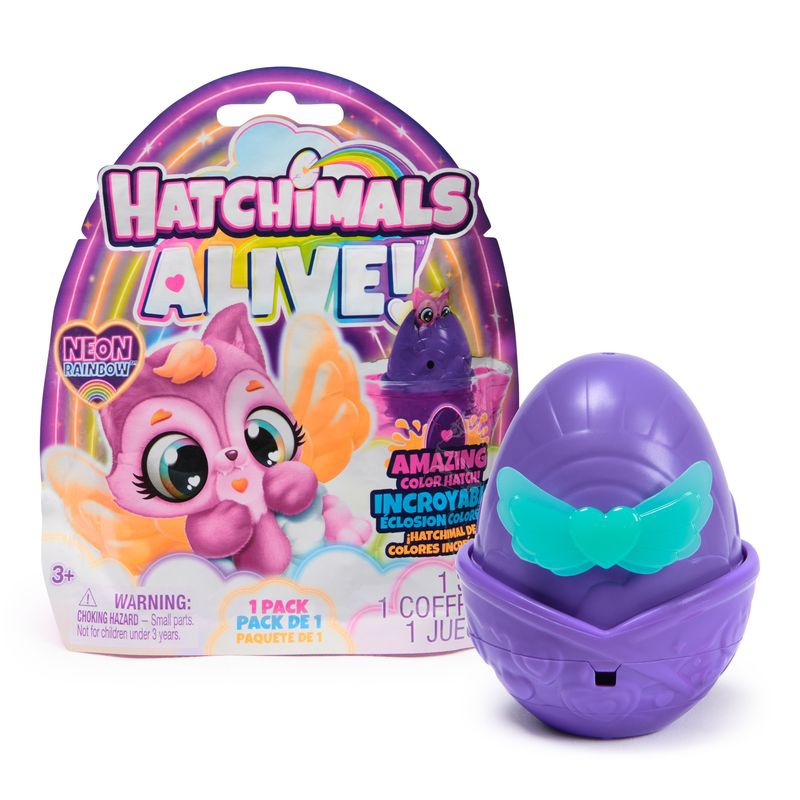 Hatchimals Arcobaleno neon in un solo pacchetto