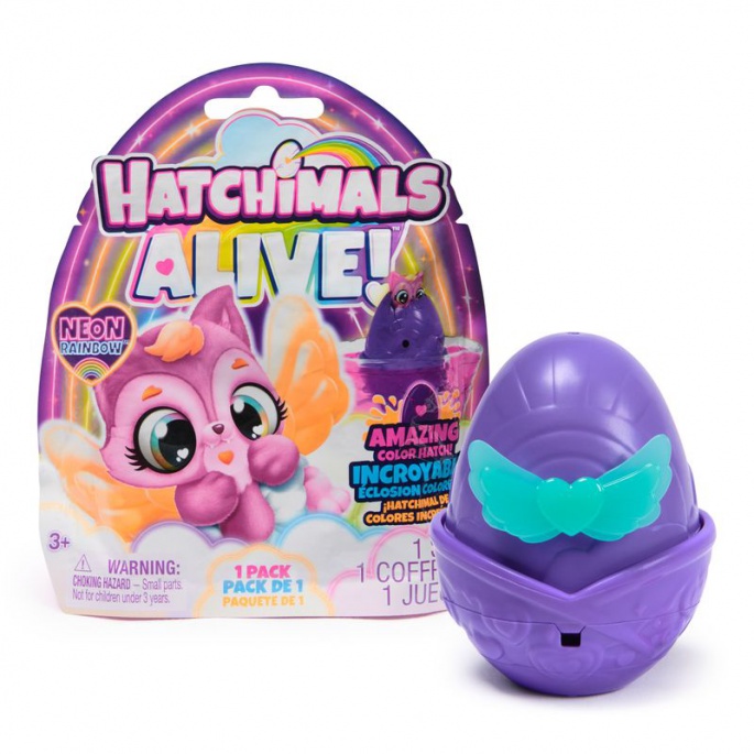 Hatchimals Arcobaleno neon in un solo pacchetto
