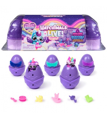 Hatchimals Cartone arcobaleno neon di animali
