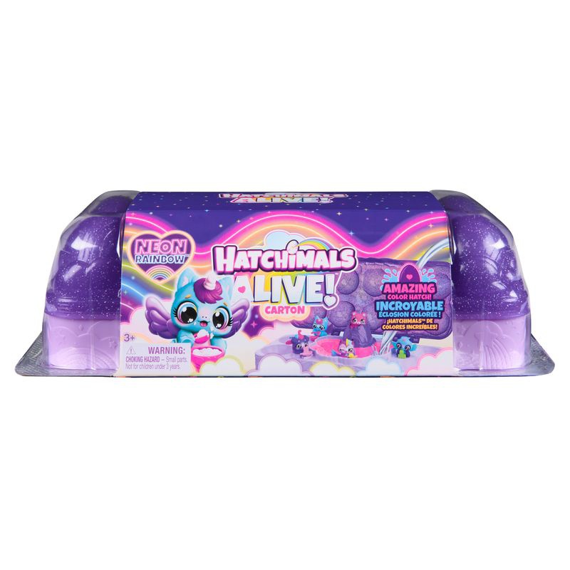 Hatchimals Cartone arcobaleno neon di animali
