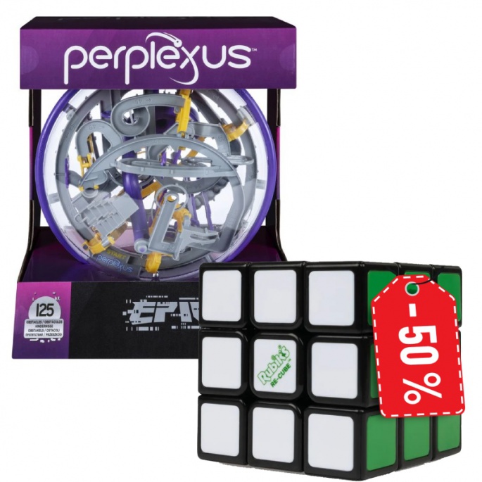 Pacchetto vantaggioso: Perplexus epic + Cubo di Rubik 3x3 re-cube per metà prezzo
