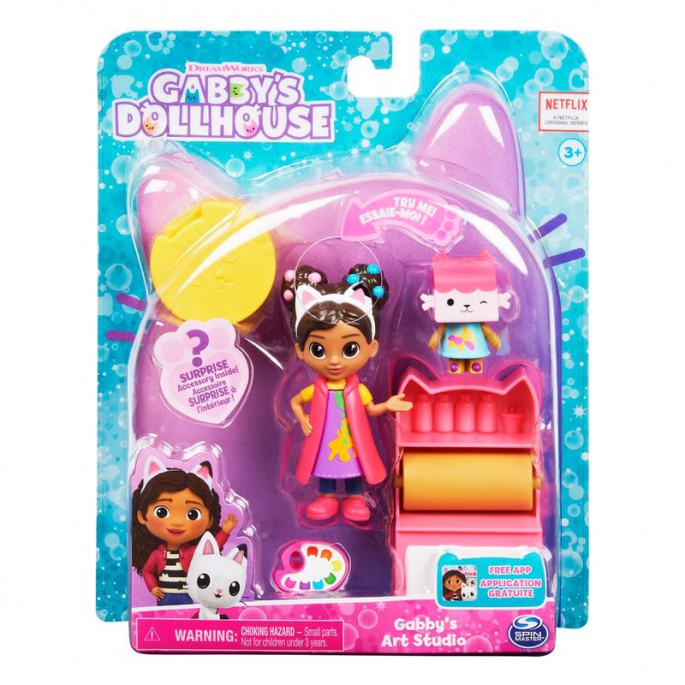 Azione: Gabby's Dollhouse set da gioco per gatti da cucina + studio d'arte per metà prezzo