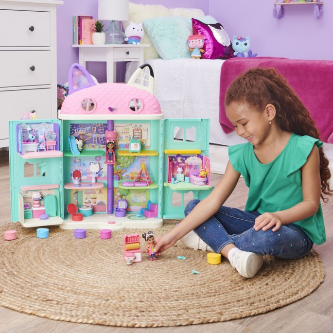 Azione: Gabby's Dollhouse set da gioco per gatti da cucina + studio d'arte per metà prezzo