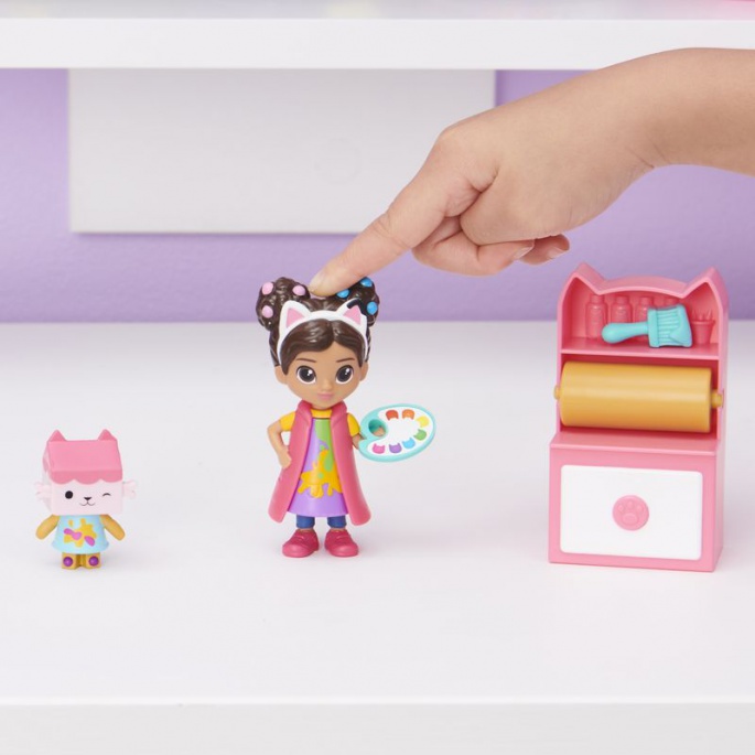 Azione: Gabby's Dollhouse set da gioco per gatti da cucina + studio d'arte per metà prezzo