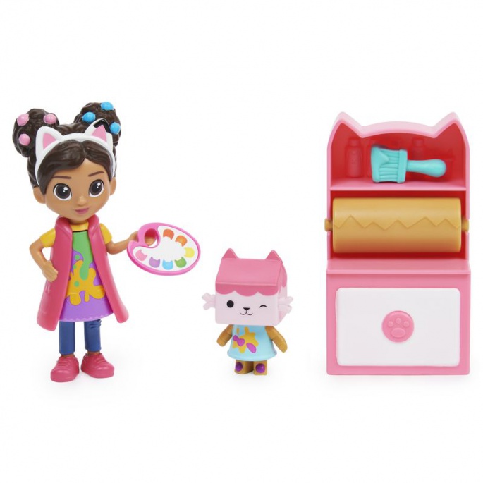 Azione: Gabby's Dollhouse set da gioco per gatti da cucina + studio d'arte per metà prezzo