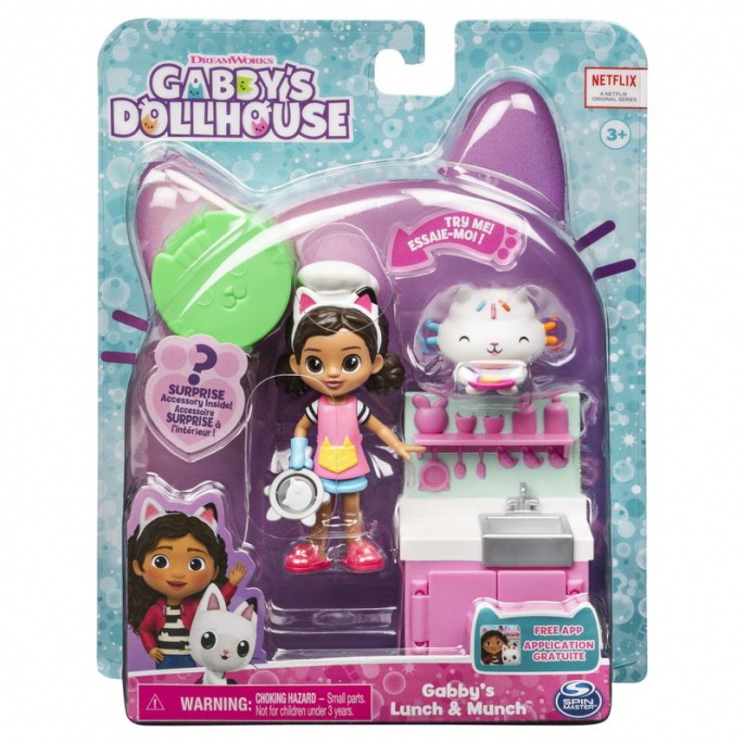 Azione: Gabby's Dollhouse set da gioco per gatti da cucina + studio d'arte per metà prezzo