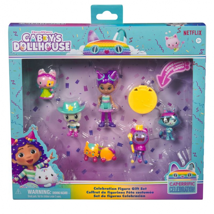 Azione: Gabby's Dollhouse multipack di figure festa + set da gioco giardino per metà prezzo