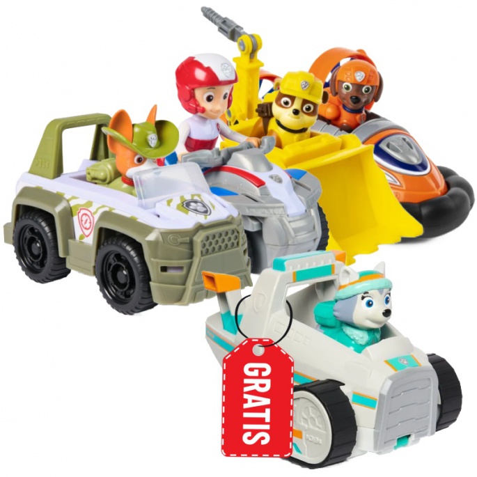 Pacchetto maxi vantaggioso di veicoli base della Paw Patrol con veicolo Everest GRATIS