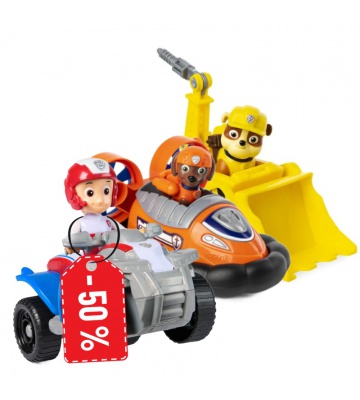 AZIONE: PAW Patrol veicoli base Rubble e Zuma + Ryder per metà prezzo