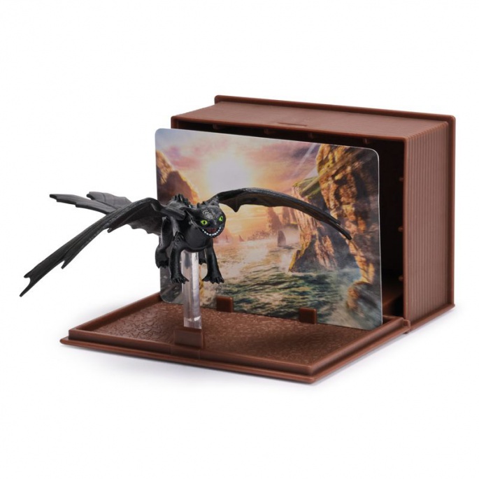 Dragon Trainer figura con carte nel libro dei draghi