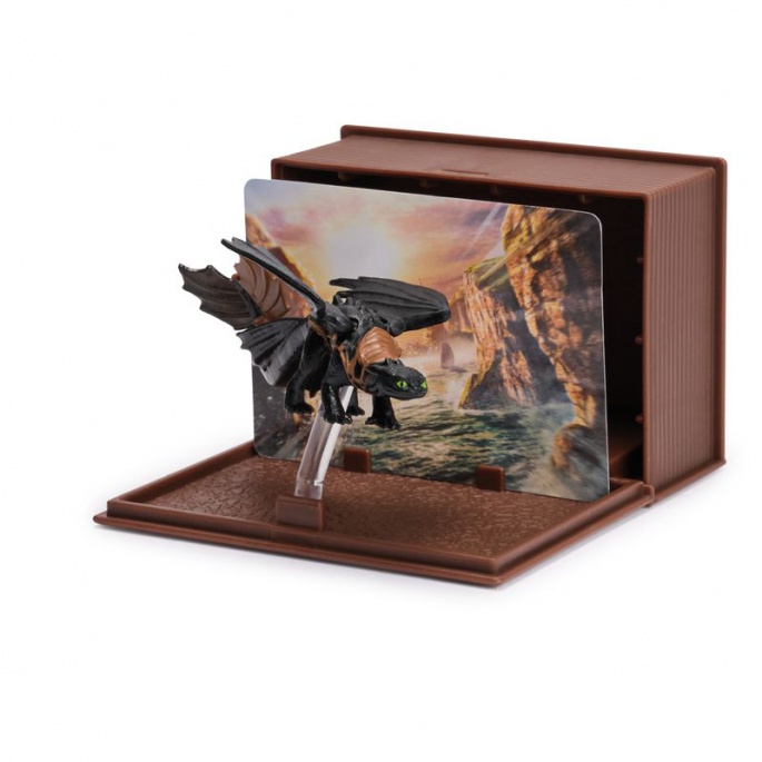 Dragon Trainer figura con carte nel libro dei draghi