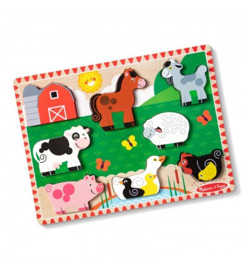 Melissa & Doug puzzle in legno animali della fattoria