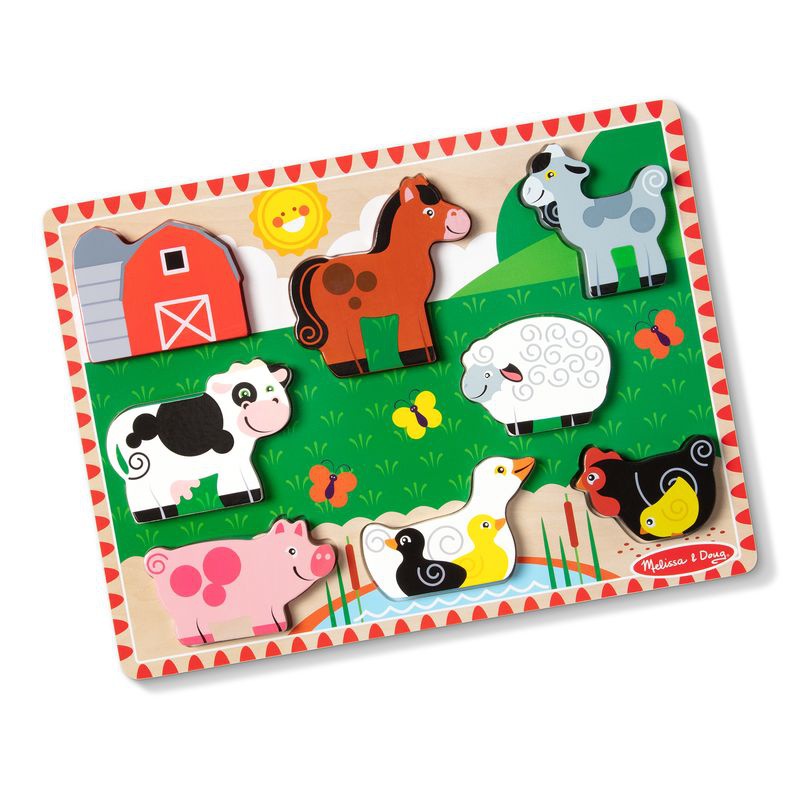 Melissa & Doug puzzle in legno animali della fattoria
