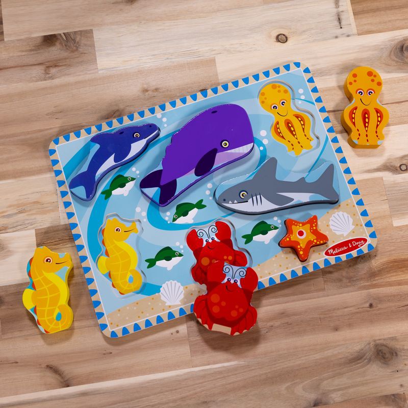 Melissa & Doug puzzle in legno animali marini