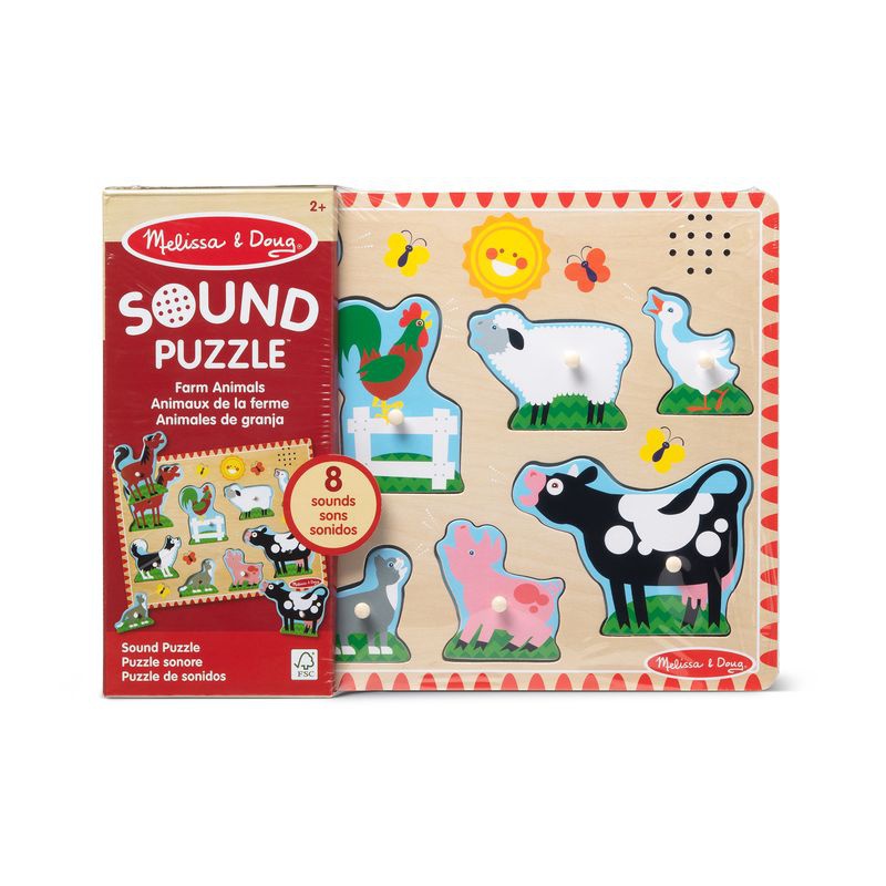 Melissa & Doug puzzle in legno con effetti sonori di animali da fattoria