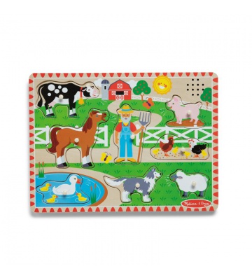 Puzzle in legno con suoni Melissa & Doug Old MacDonald Farm
