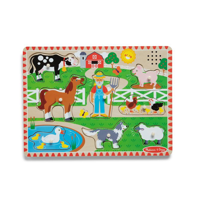 Puzzle in legno con suoni Melissa & Doug Old MacDonald Farm