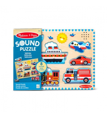 Melissa & Doug puzzle in legno con effetti sonori veicoli