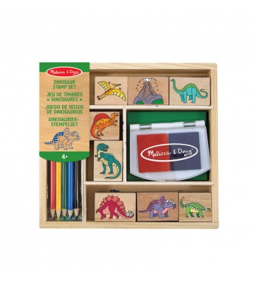 Melissa & Doug timbri in legno con colori lavabili Dinosauri